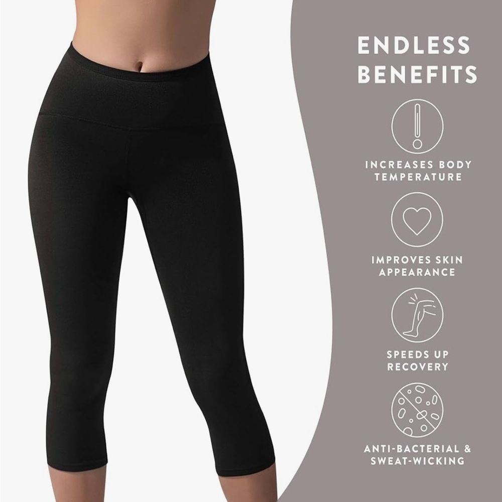 High-Waist Black Capri Leggings for Women
